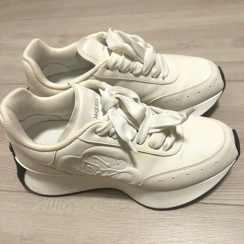 Brand New Alexander Mcqueen White Sprint Sneakers